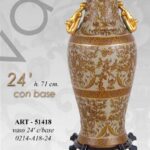VASO CINESE TAVOLO TERRA ANFORA BIANCO DISEGNO TRADIZIONE COLLEZIONE BRONZO 71cm
