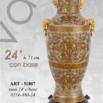 VASO CINESE TAVOLO TERRA ANFORA BIANCO DISEGN TRADIZIONE COLLEZIONE BRONZO 71 cm