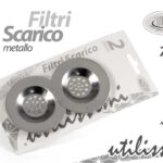 SET 2 FILTRO LAVELLO CUCINA TAPPO CESTELLO SCARICO INTASA VALVOLA METALLO 7,5 CM