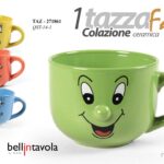 Tazza tazzone colazione jumbo cereali divertente ceramica faccina facce 470 ml