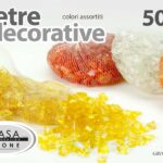 PIETRE DECORATIVE CIOTTOLI ACQUARIO VASI CENTROTAVOLA COLORATE ASS VETRO 500 gr