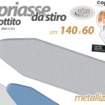 COPRIASSE DA STIRO METAL IMBOTTITO TELO COPRI ASSE UNIVERSALE ADERENTE 140*60 cm