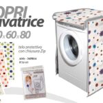 Coprilavatrice TELO COPRI LAVATRICE PROTTETIVO CHIUSURA CERNIERA COLOR H80*60*60