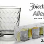 SET 3 BICCHIERI DA TAVOLA ACQUA VINO ROSSO BIANCO VETRO ALLEGRO TRIS 250 ML