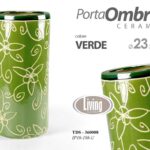 Porta Ombrelli Portaombrelli Ceramica VERDE FIORI CLASSICO MODERNO h50*23cm