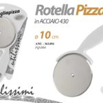 TAGLIAPIZZA ROTELLA MULTIUSO CUCINA TAGLIA PIZZA COLTELLO ACCIAIO PLASTICA 10 CM