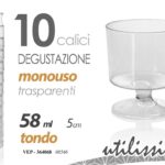 10 Calici bicchieri degustazione drink finger food buffet feste plastica 5 cm