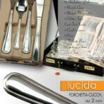 SERVIZIO POSATE 72 PEZZI ACCIAIO INOX LUCIDO ASTUCCIO LEGNO VALIGETTA DIANA
