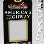 SPECCHIO DA PARETE ROUTE US 66 LEGNO SPECCHIERA AMERICA CLASSICO MODERNO 80*40cm