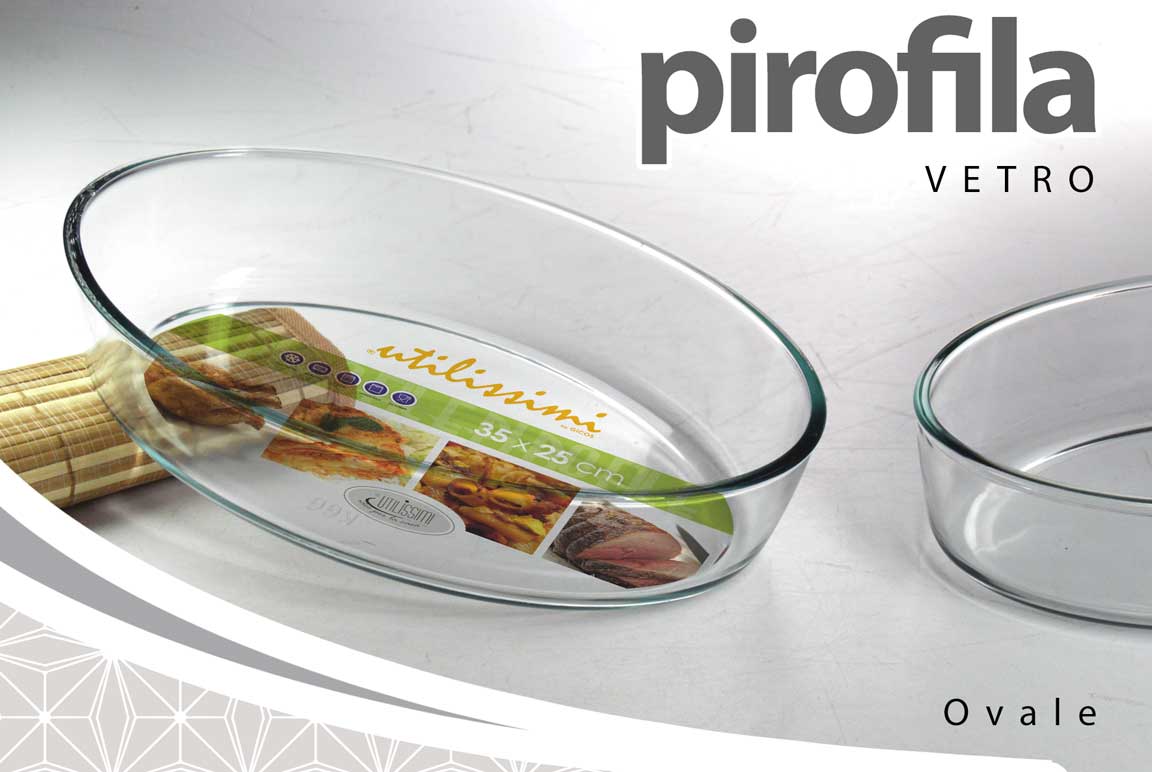 8025569449031 PIROFILA VETRO OVALE TEGLIA FORNO ALTA ANTIADERENTE Lasagnera 30*21*6 cm - immagine 1