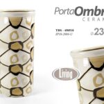 PORTA OMBRELLI CERAMICA CONTENITORE SALVASPAZIO PIETRE STUDIO PANNA BEIGE 50*23
