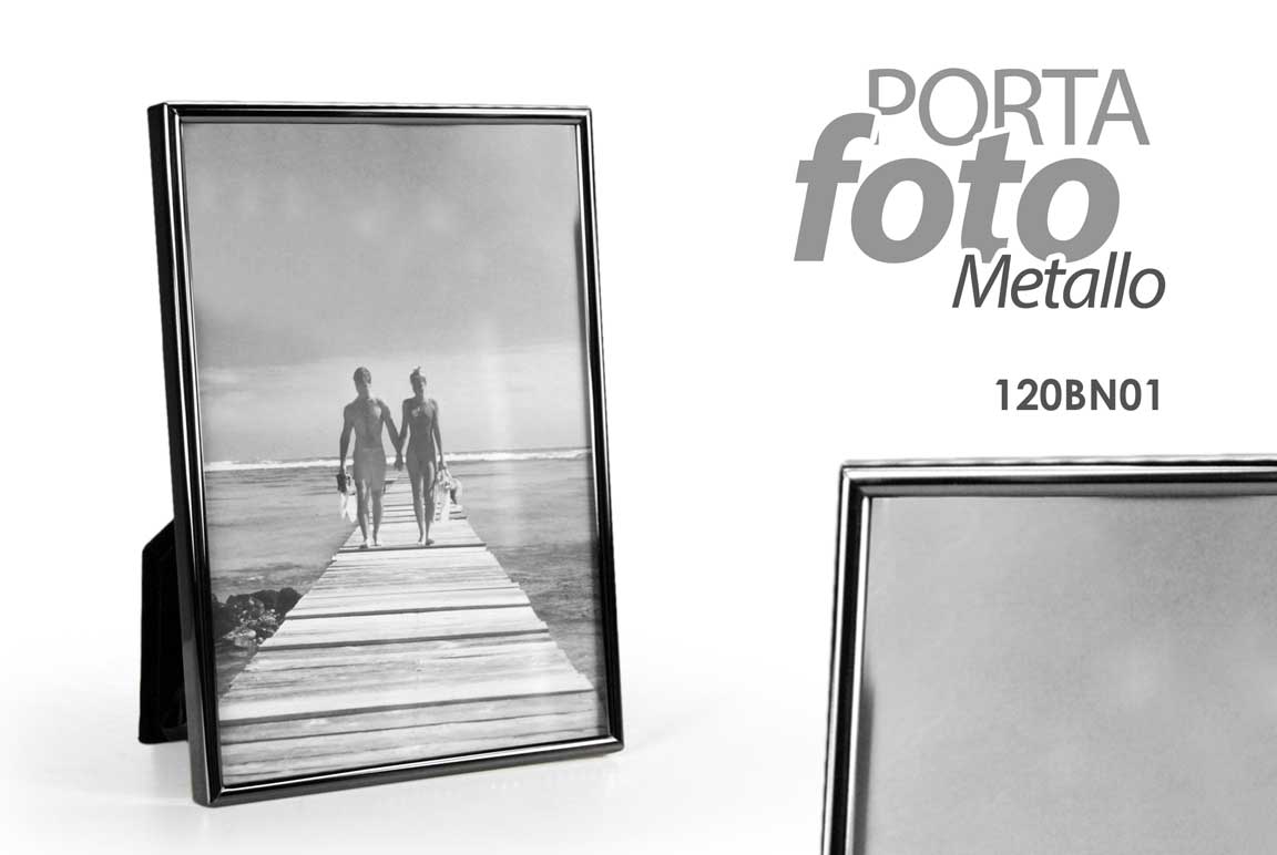 8025569475528 CORNICE PORTAFOTO DA TAVOLO FOTO MODERNO CLASSICO METALLO CHIC GCHOME 15*20cm - immagine 1