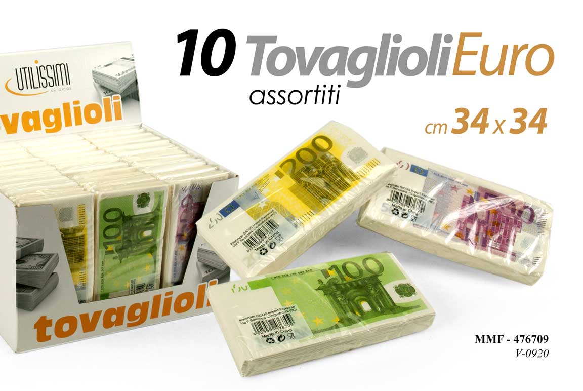 8025569476709 Tovaglioli fazzoletti carta euro banconote festa compleanno divertenti ass 34x34 - immagine 1
