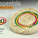 Sottopentola poggia pentole tondo rustico cucina giardino tavola intrec 20 cm