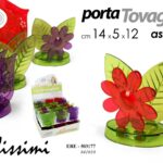 Porta tovaglioli portatovaglioli fiore moderno organizer tavola feste plast 14cm