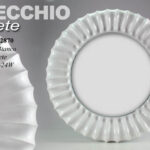 SPECCHIO TONDO 86 cm DA PARETE MURO SPECCHIERA CORNICE BIANCO CLASSICO MODERNO
