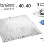 PLAFONIERA APPLIQUE QUADRATO DA PARETE STIL CRISTALLO 3 LUCI LAMPADARIO 40*40 cm
