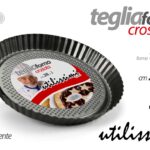 TORTIERA CROSTATA TORTA STAMPO TEGLIA TONDA ANTIADERENTE 0,4MM PROFES 28*3 cm