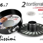 TORTIERA APRIBILE FORNO APERTURA A MOLLA TEGLIA STAMPO DOLCI ANTIADERENTE 26*7cm