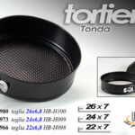 TORTIERA APRIBILE FORNO APERTURA A MOLLA TEGLIA STAMPO DOLCI ANTIADERENTE 24*7