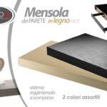 Mensola da Parete Pensile LEGNO +STAFFA MODERNO CLASSICO ROVERE WERNGè ASS 80 cm