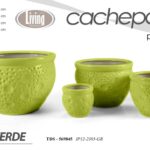 4 VASI CACHEPOT CERAMICA PORTA PIANTA MODERNO CLASSICO RILIEVO BO 30/23/17/10 cm
