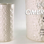 PORTA OMBRELLI 52CM CERAMICA STILE DECO TONDO STUDIO COLORE PANNA
