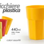 BICCHIERE Party FESTE Bibite SCUOLA PIC NIC CAMPEGGIO MARE MONTAGNA 440 ML h12CM