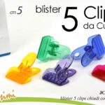 SET 5 PINZE CHIUDI PACCO PASTA CLIPS MOLLETTE SACCHETTI CUCINA PLASTIC 5 CM