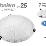 PLAFONIERA APPLIQUE TONDA DA PARETE STILE CRISTALLO LAMPADARIO 1 LUCE Ø 25 cm