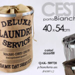 SACCA PORTA BIANCHERIA BAGNO LAVANDERIA TELA ROBUSTA COLOR TONDA 40*54CM