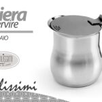 TEIERA A SERVIRE IN ACCIAIO PORTA THE CAFFè BOLLITORE ACQUA 8 TAZZE 700 ML