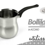 BOLLILATTE PENTOLINO ACCIAIO INOX MANICO ANTISCOTTATURA CUCINA MODERNA 1000 ML