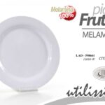 Piatto frutta dolce dessert giardino barca campeggio mare bianco melamina 20 cm