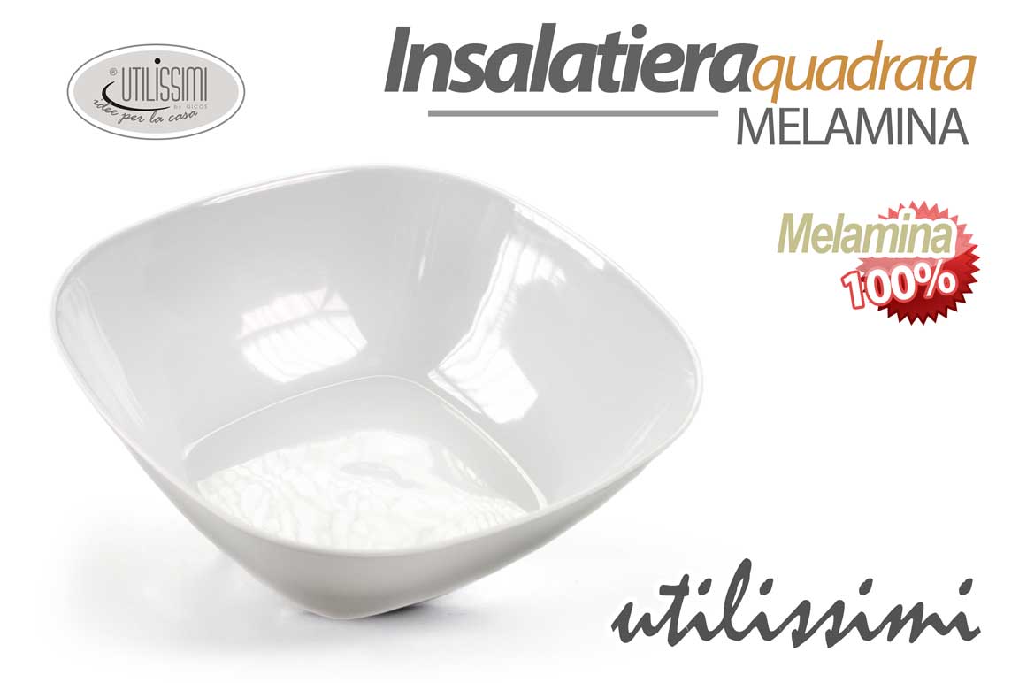 8025569598678 Insalatiera ciotola tonda cucina giardino barca campeggio melamina bianca 18*6cm - immagine 1