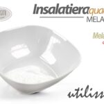 INSALATIERA QUADRATA MELAMINA 20*20*7CM PLASTICA COLORE BIANCO