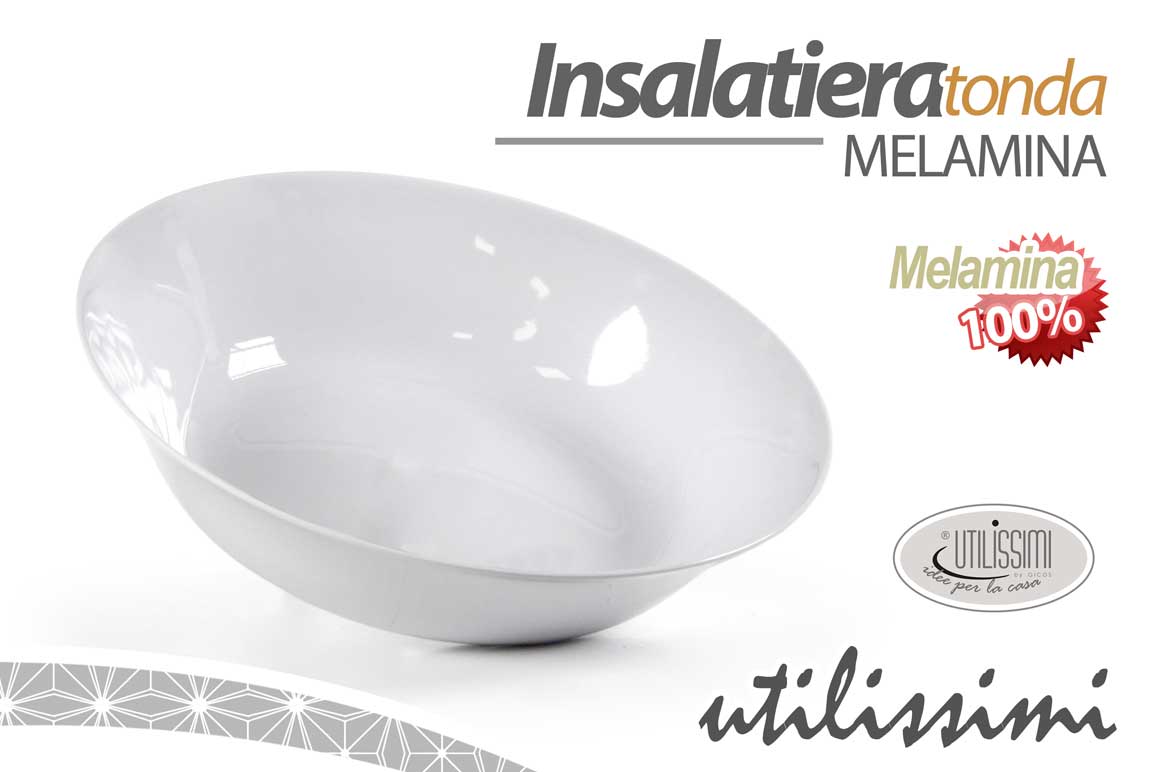 8025569598715 Insalatiera ciotola tonda buffet giardino feste campeggio melamina bianca 18 cm - immagine 1