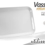 Vassoio portata buffet antipasti pasticceria feste melamina bianco robusto 33*25