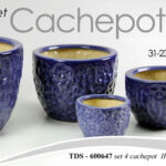 4 VASI CACHEPOT VASO PORTA PIANTA CERAMICA MODERNO CLASSICO FIORI BL 31/23/17/12