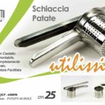 SCHIACCIA PATATE VERDURE LESSE MANUALE PRESSA FORI PASSATELLI Impugnatura B 25cm