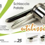 SCHIACCIA PATATE VERDURE LESSE MANUALE PRESSA FORI PASSATELLI Impugnatura 25 CM