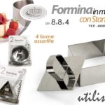 FORMINA + STANTUFFO STAMPO DOLCI BISCOTTI PASTICCERIA Cake Design TARTINE 8*4cm