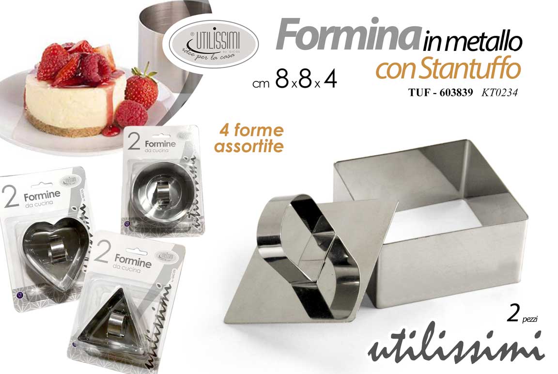 8025569603839 FORMINA + STANTUFFO STAMPO DOLCI BISCOTTI PASTICCERIA Cake Design TARTINE 8*4cm - immagine 1
