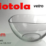 Ciotola bowl insalatiera scodella tonda vetro tavola cucina moderno vintage 21cm