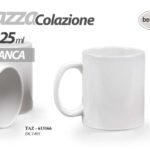 Tazza mug colazione latte te the tisane ceramica bianco moderno elegante 325 ml