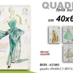 QUADRO STAMPA SU TELA Canvas LEGNO Fashion Donna MODA ACCESSORI ASSORT 40*60 cm