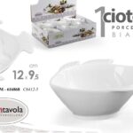 Ciotola pesce aperitivo finger food porcellana bianco moderno buffet 12x9,5 cm