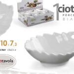Ciotolina foglia aperitivo buffet finger food dessert porcellana bianca moderna