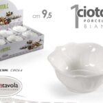 Ciotola aperitivo salse finger food buffet porcellana bianca moderna eleg 9,5 cm