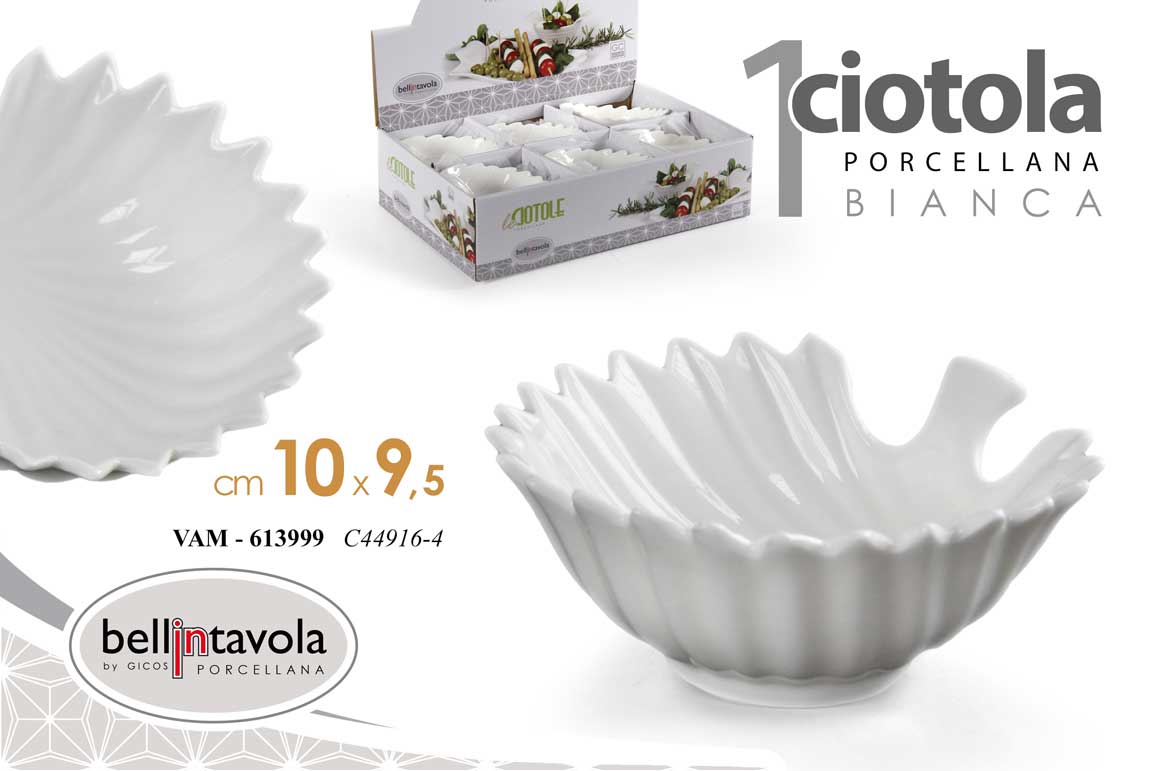 8025569613999 Ciotolina aperitivo salse buffet porcellana bianca moderna monoporzione 10*9,5 - immagine 1